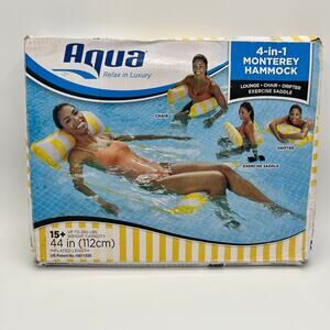 AQUA 4-in-1 Monterey Hammock Inflatable Pool Float, Multi-Purpose Pool Hammock